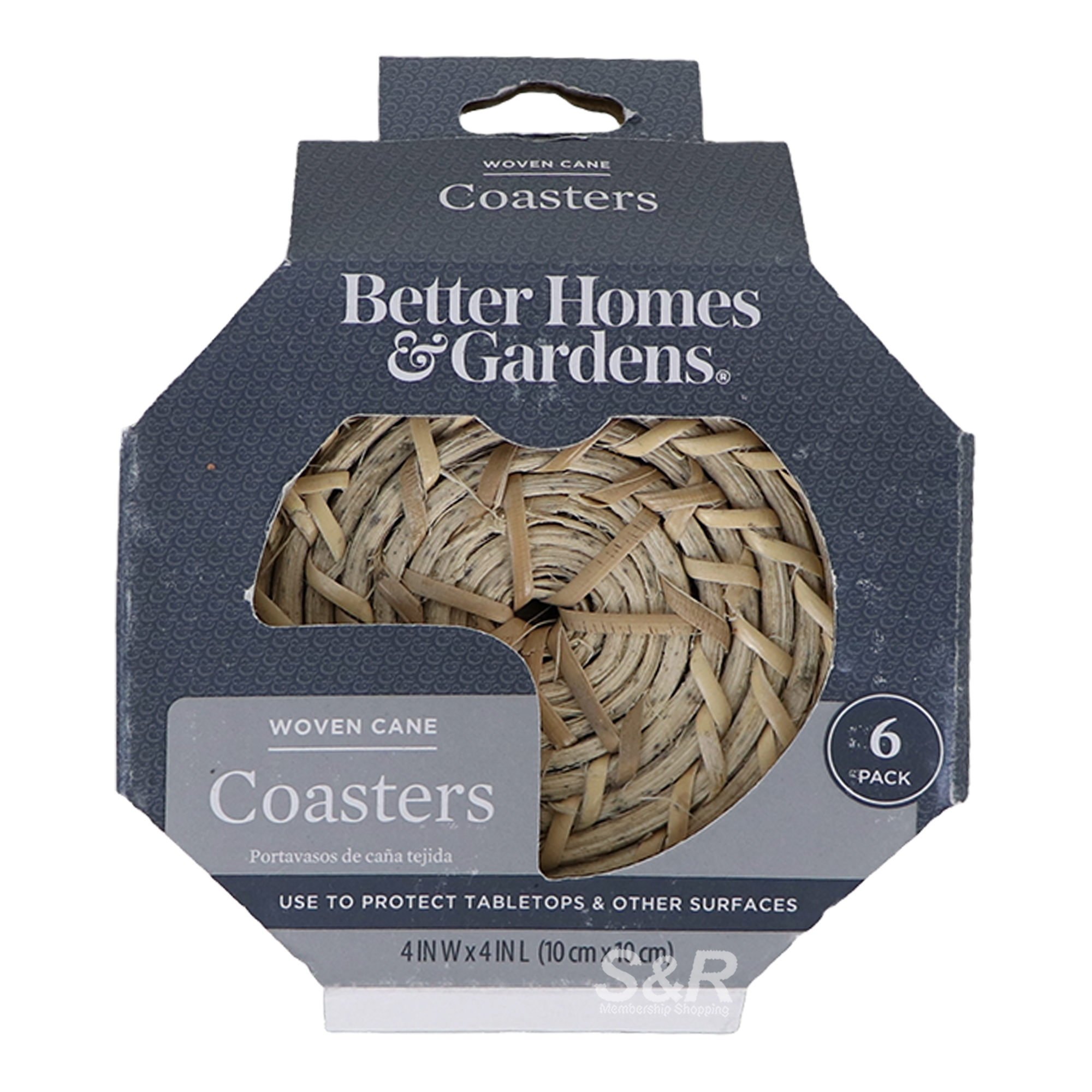 Better Homes & Gardens Woven Cane Coaster 6pcs
